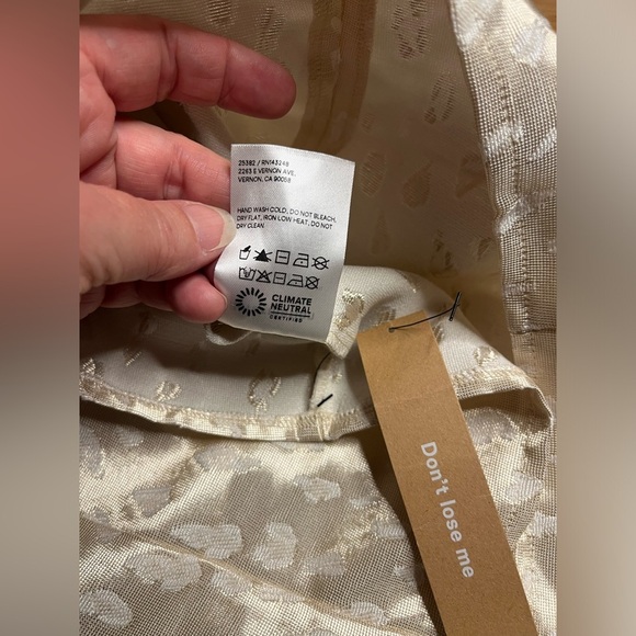 NWT Reformation- Ciaran Mini Dress in Ivory Brocade. Size 10 - Picture 8 of 10